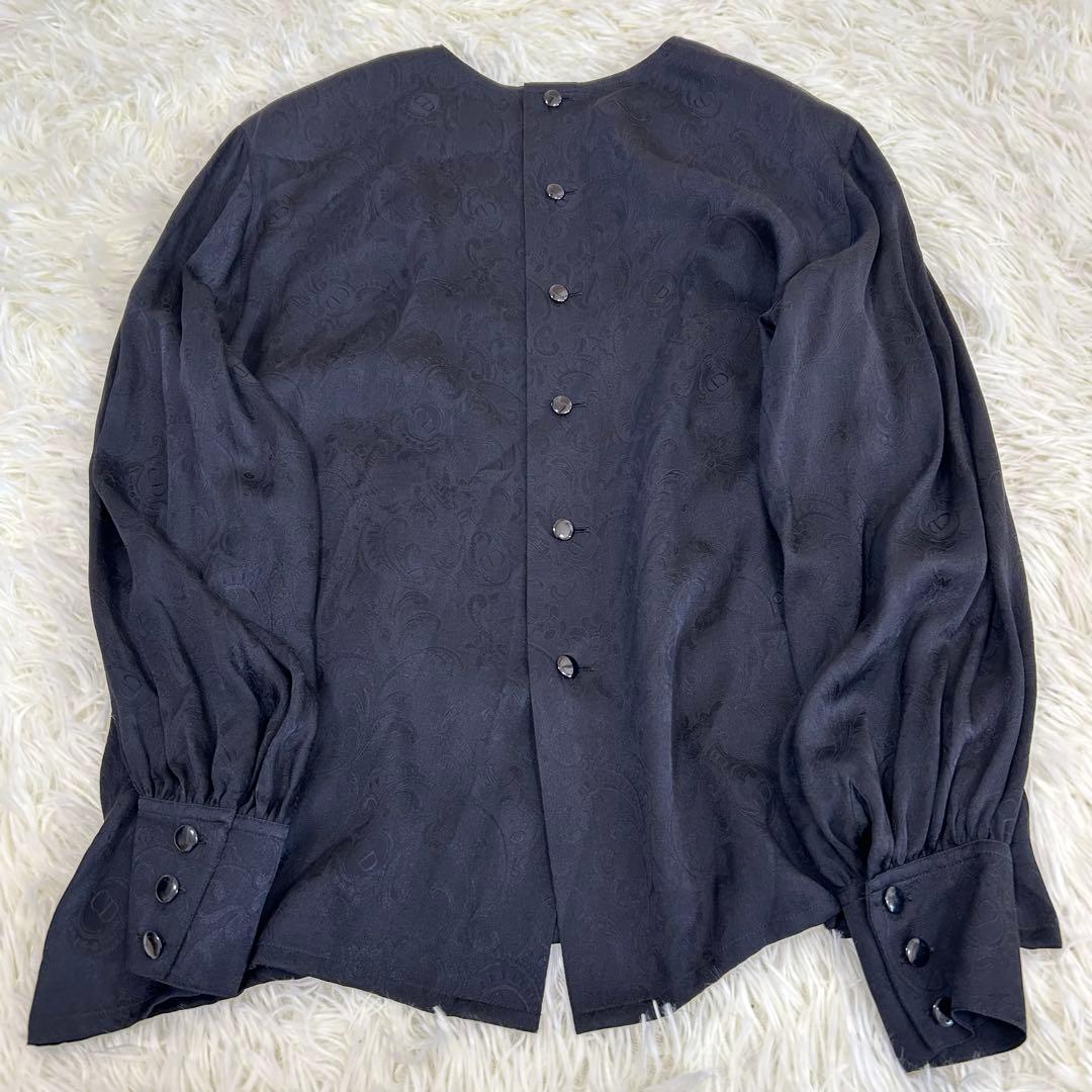 Christian Dior】 CD シルク100% バックボタン ブラウス - メルカリ