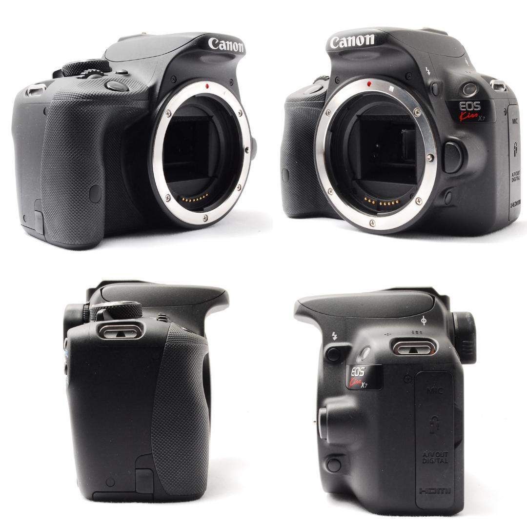 即購入1000円OFF❤️キャノン kiss X7 ダブルレンズセット バッグ付