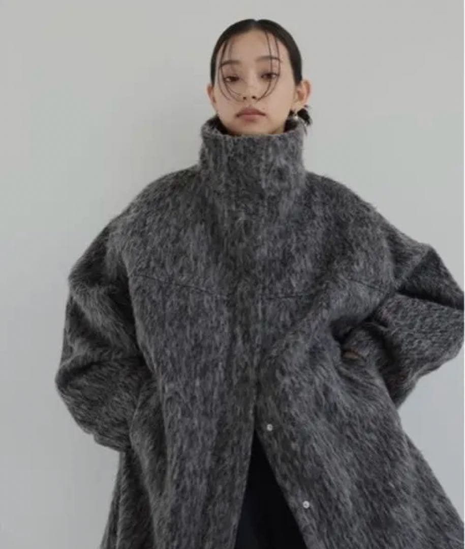 LIAN hellam ステンカラーコート　シャギースタンドカラーコート hellam（ヘラム） ステンカラーコート コート シャギースタンドカラー