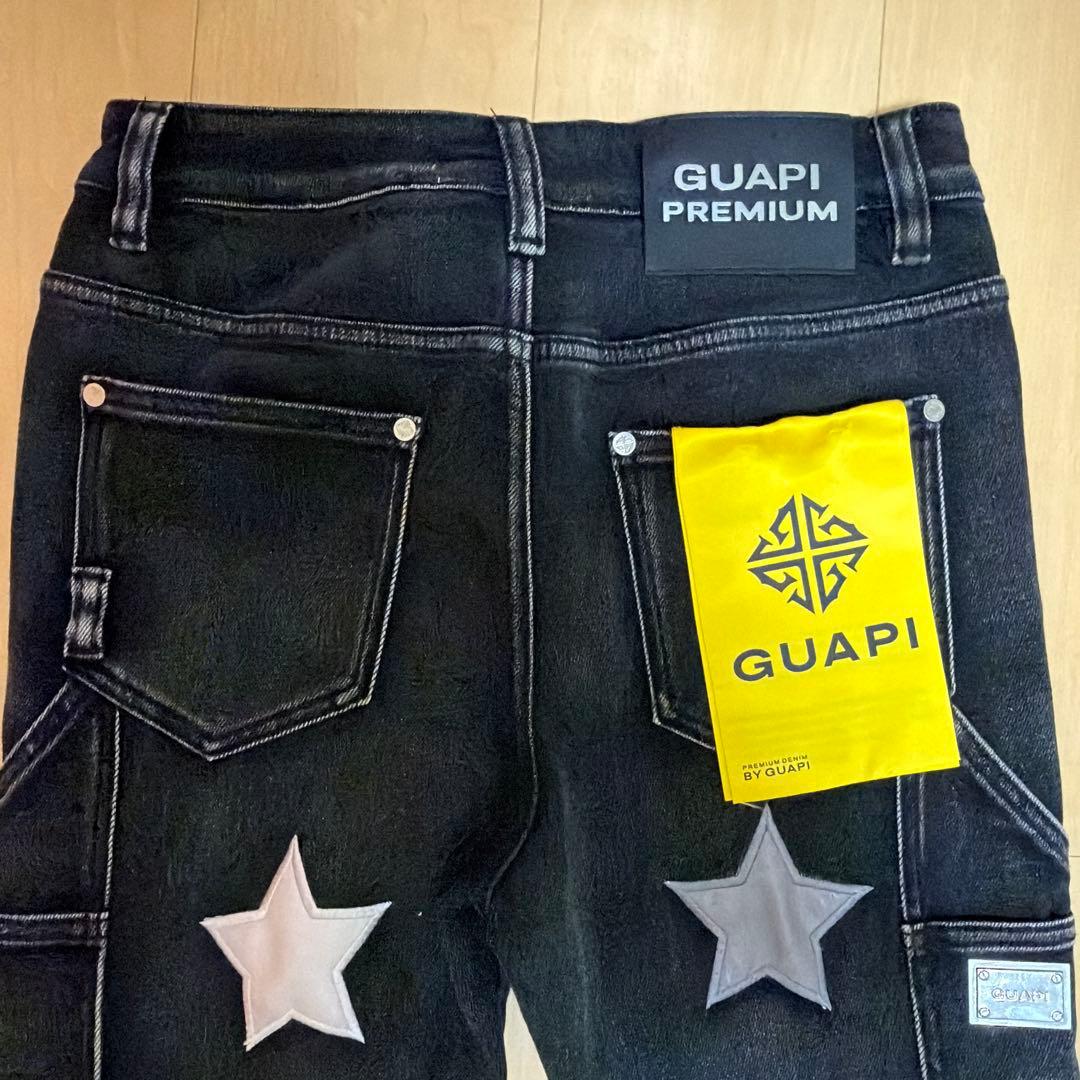 GUAPI 星型刺繍 フレアデニムパンツ 30 - メルカリ