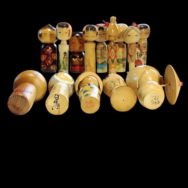 【日本伝統】こけし 小中サイズ 5.5～19.5cm おまとめ【25体セット】