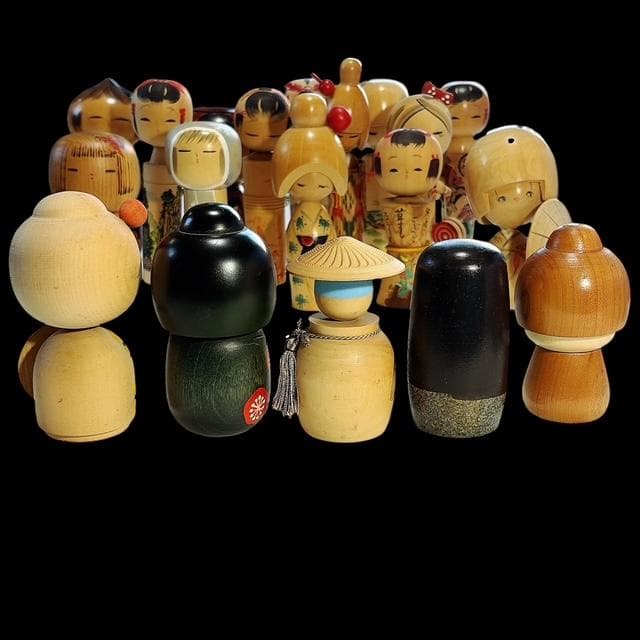 【日本伝統】こけし 小中サイズ 5.5～19.5cm おまとめ【25体セット】