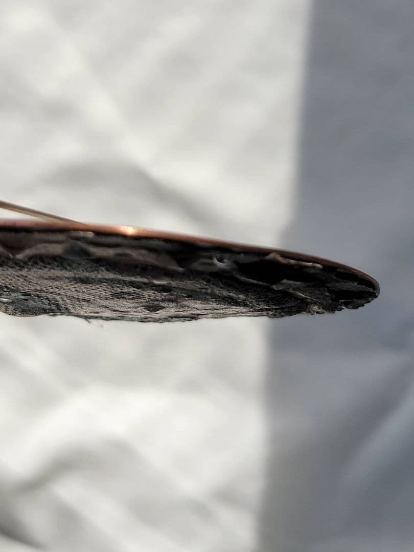 上枝久 希少 作家作品 純銀粘土 シルバー ブローチ