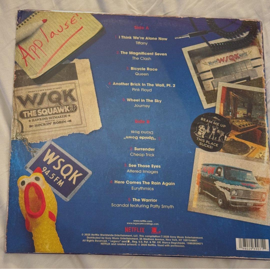 米国一部店舗限定】ストレンジャーシングス WSQK レコード