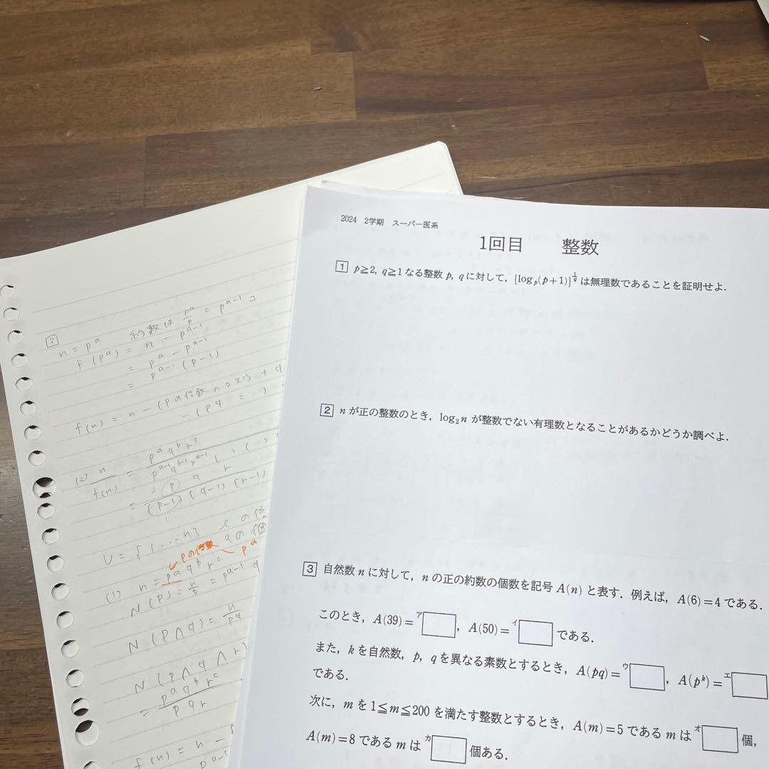 駿台 スーパー医系数学研究 2024年度 後期 テキスト - メルカリ