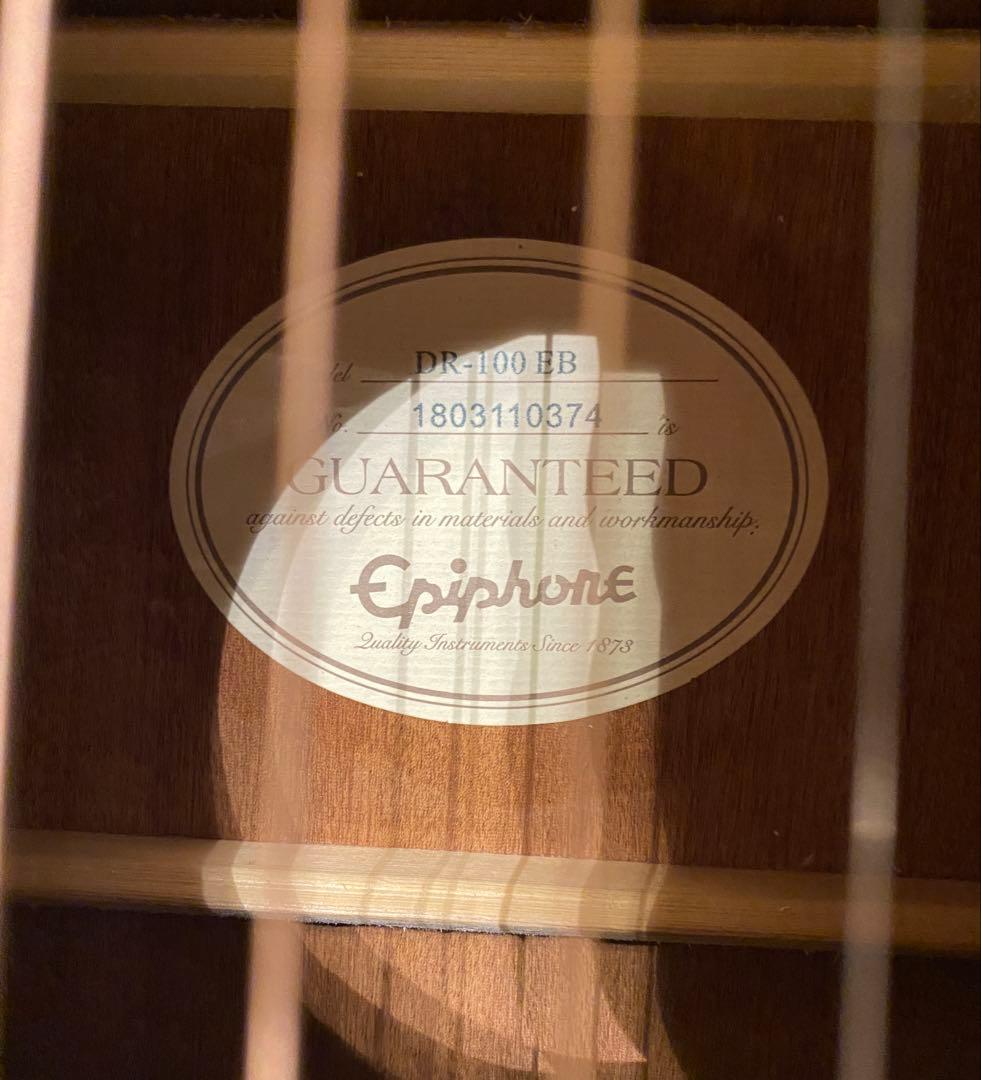 Epiphone DR-100 EB エボニー 純正ケース付 Epiphone DR-100 EB