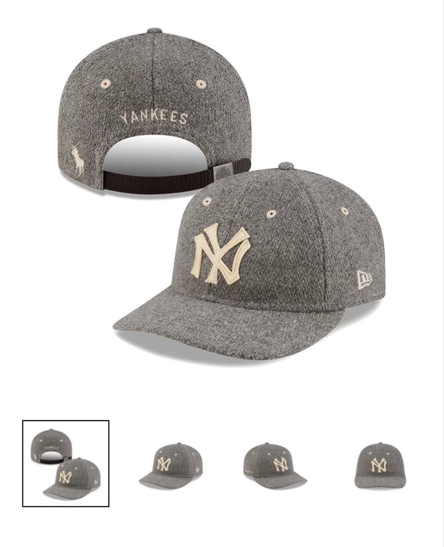 リ*コ様 新品未使用NEW ERA ラルフローレンヤンキースグレー NEW ERA x Polo Ralph Lauren x MLB 9FIFTY Cooperstown New York