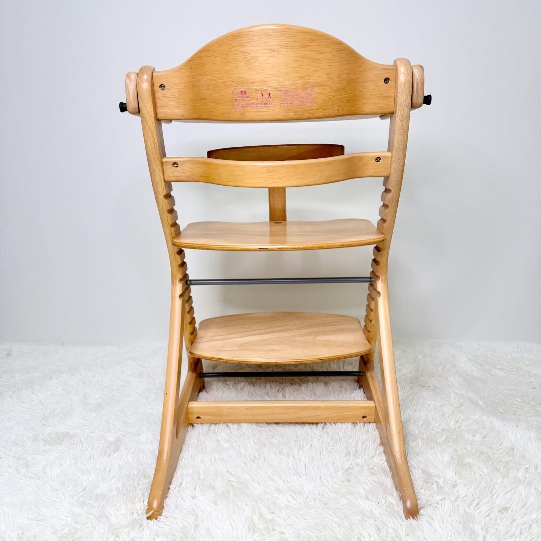 美品 大和屋 すくすくチェアプラス テーブル&ガード付き 1501 木製の