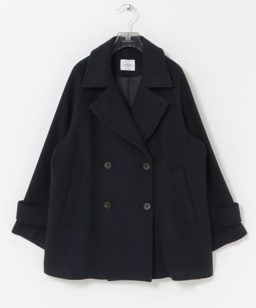 新品◆2025◆アーバンリサーチ◆スーパー100メルトンPコート《D.NAVY》