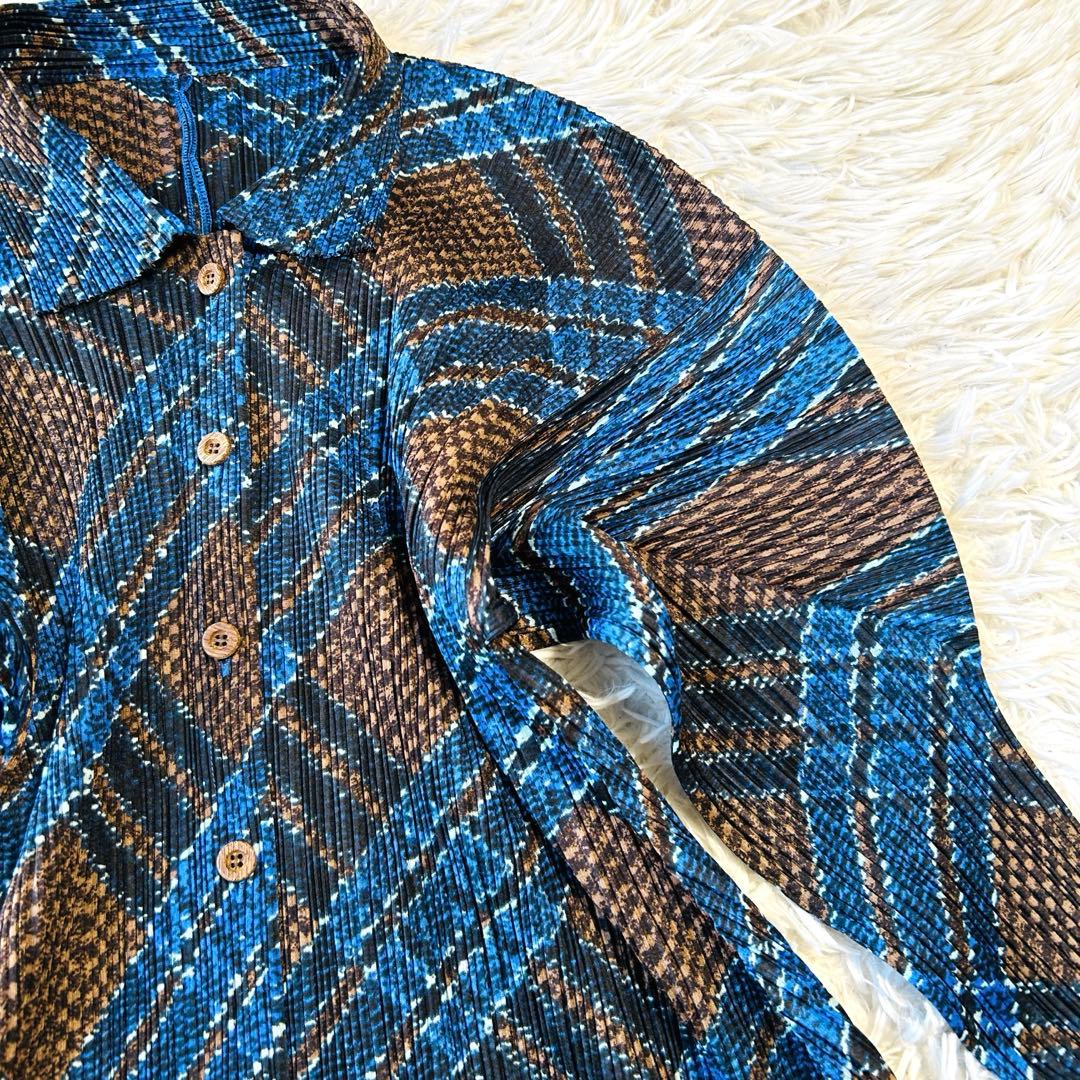 プリーツプリーズ ロングカーディガン バルーンスリーブ イッセイ