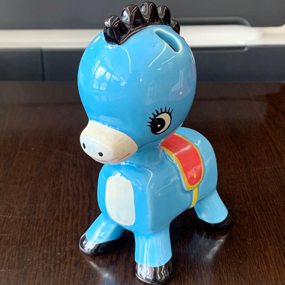 ☆ 内藤ルネ 陶器製 ロバ フォーク入れ 昭和レトロ アンティーク 置物