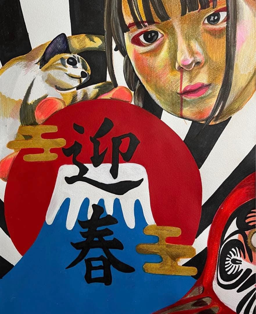 にこにこ絵画3つ Ayako Rokkaku（ロッカクアヤコ） ロッカクアヤコ「無題3