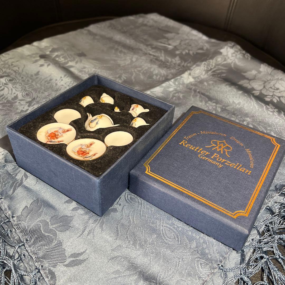 ロイターポーセリン ピーターラビット ミニチュア ティーセット ドイツ