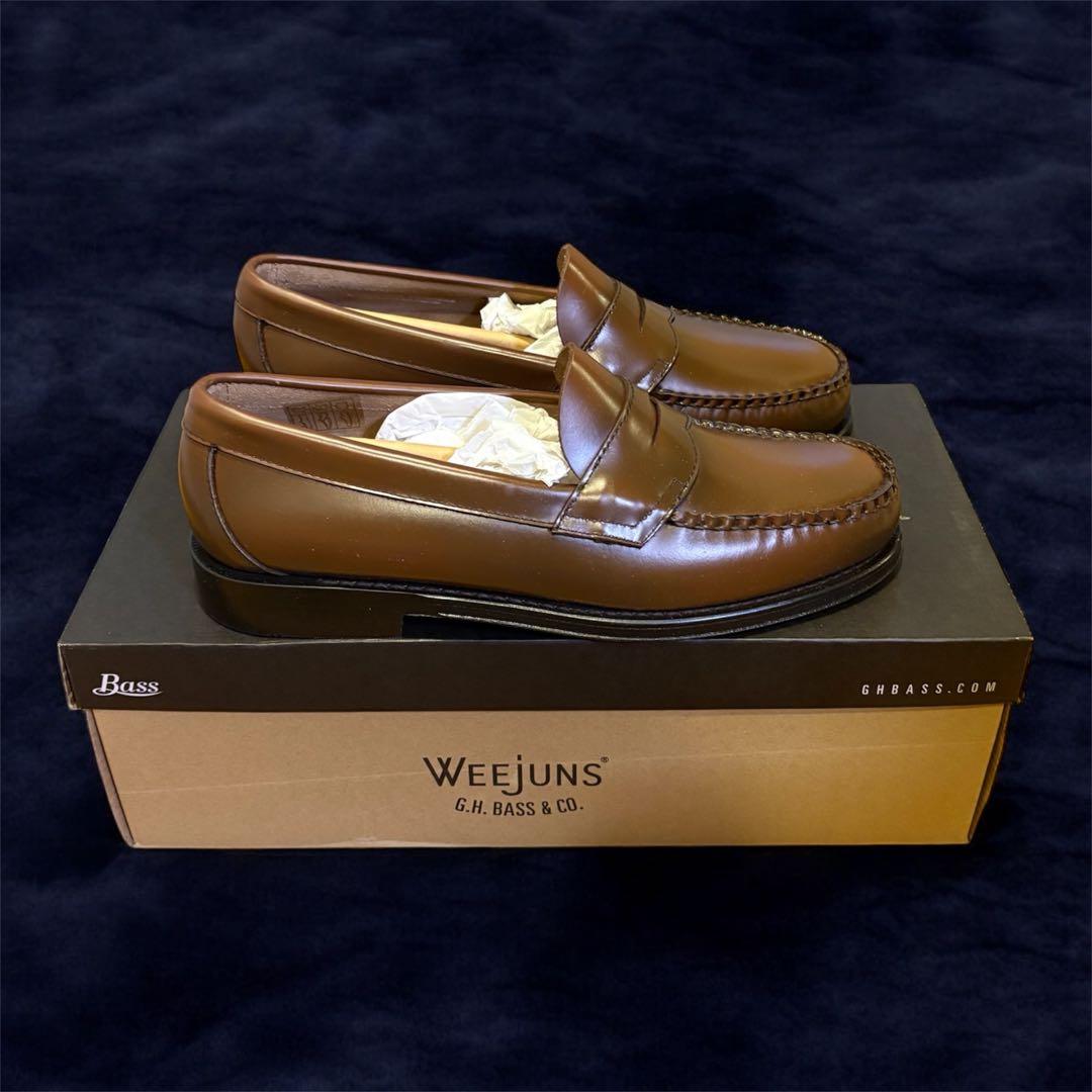 新品　G.H.BASS LOGAN ローファー　ブラウン　本革　レザー　7.5