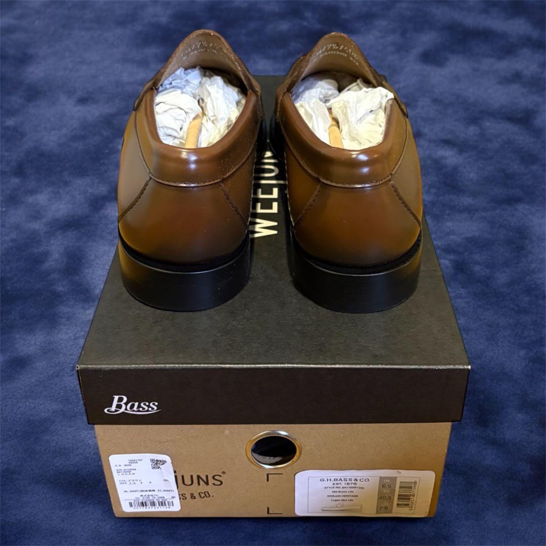 新品　G.H.BASS LOGAN ローファー　ブラウン　本革　レザー　7.5