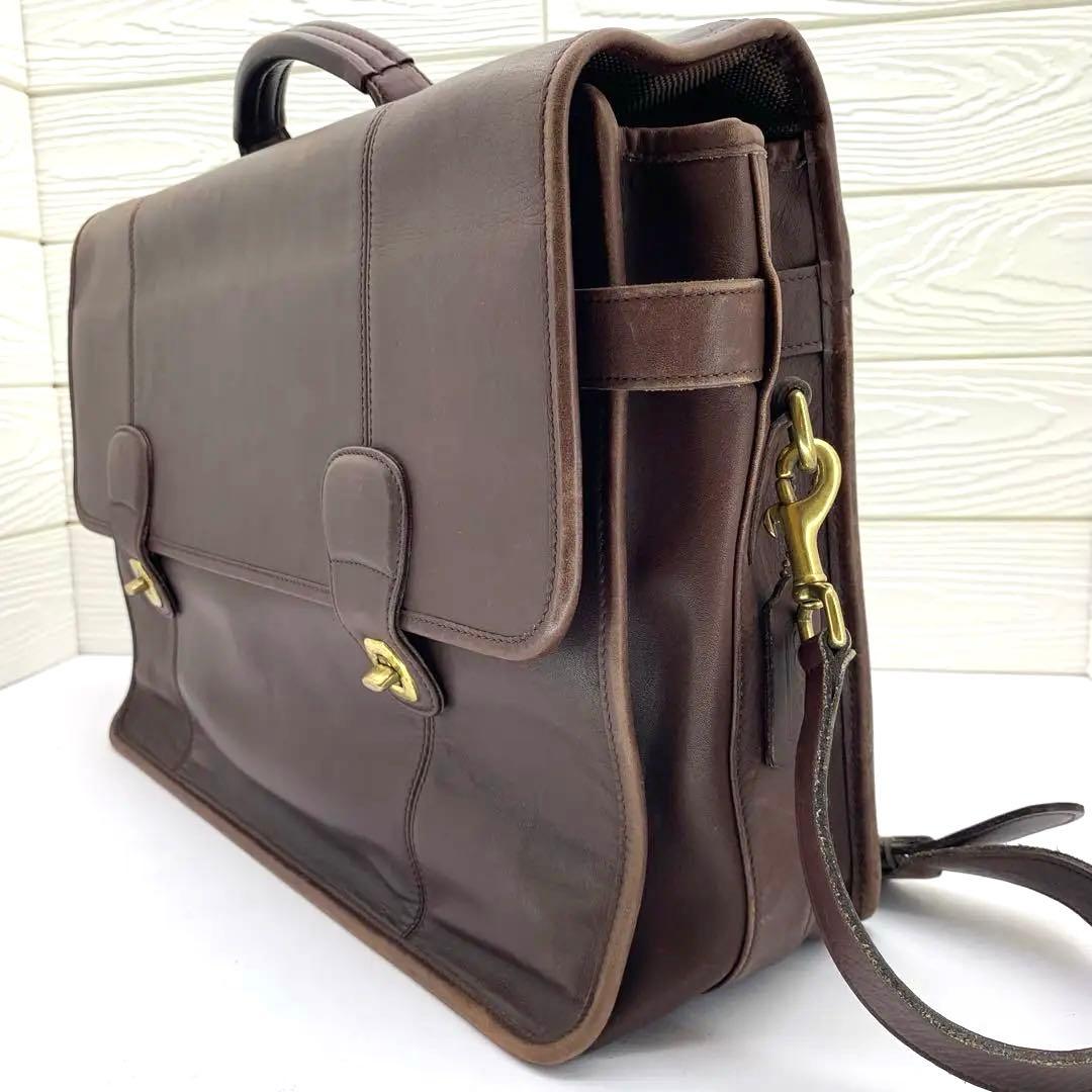 COACHオールドコーチ レザー 2way ビジネスバッグ 0546 ブラウン