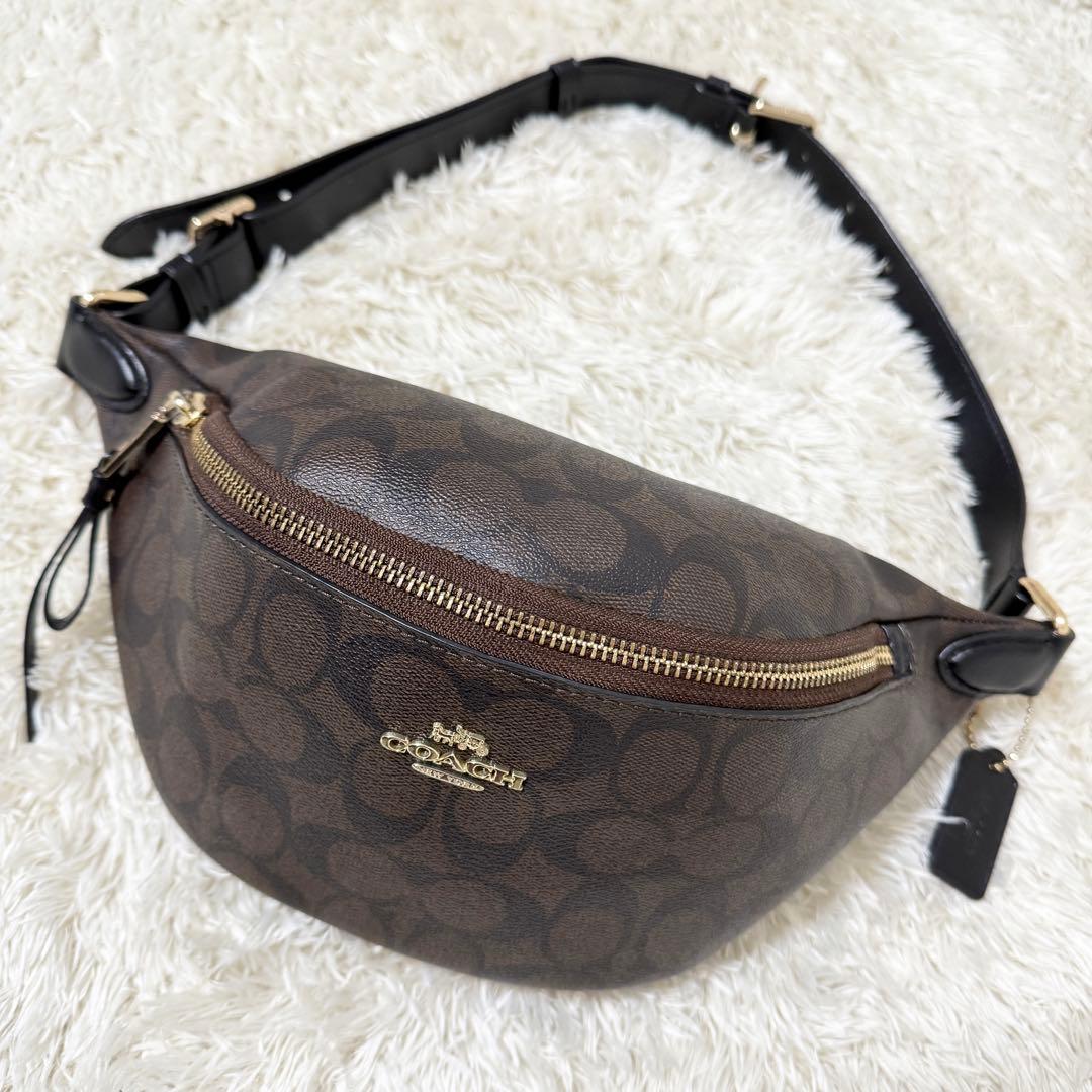 極美品✨COACH コーチ ウエストバッグ PVC シグネチャー ボディバッグ COACH（コーチ） 並行輸入 ウエストバッグ ボディバッグ シグネチャー