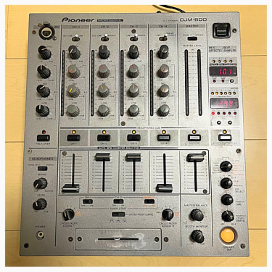 【ジャンク品】Pioneer DJM-600 DJミキサー Used Pioneer DJM-600 Mixer 4-channel effects mixer 100VAC from