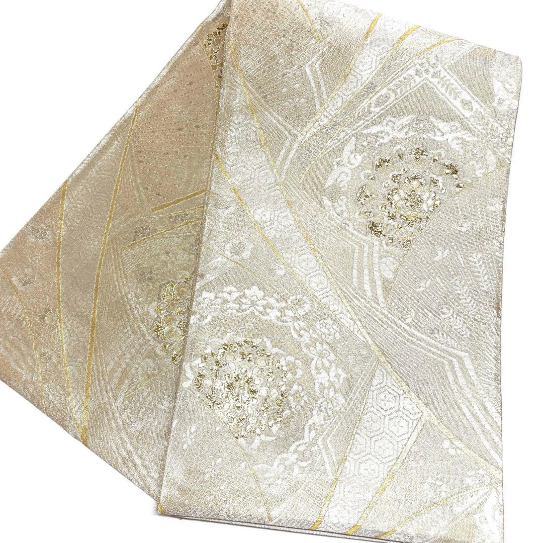 P494 ○高級 正絹 錦唐草 六通 袋帯 華文 花文 - メルカリ