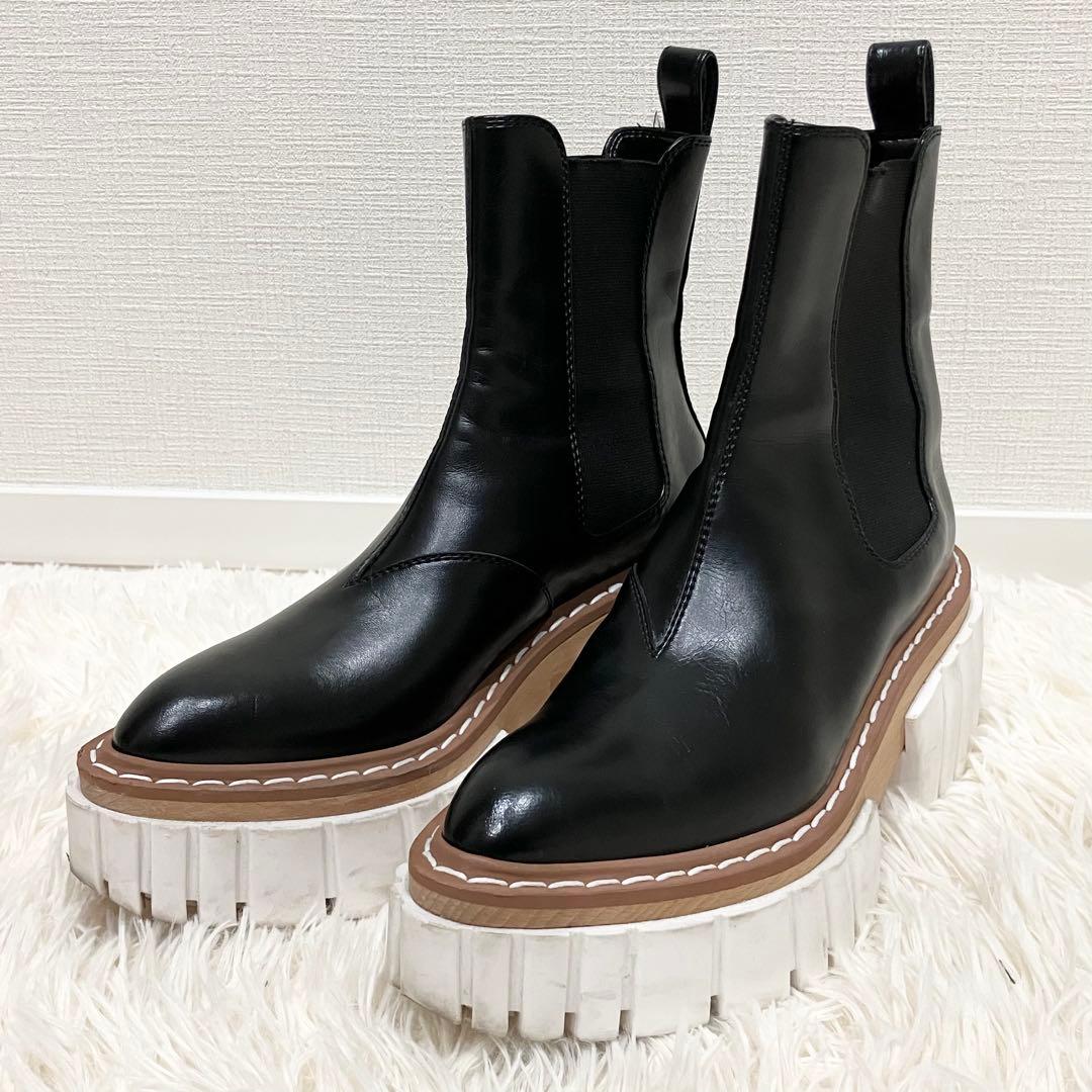 STELLA McCARTNEY エミリーブーツ　サイドゴア　23cm ブラック STELLA McCARTNEY エミリーブーツ サイドゴア 23cm ブラック - 靴