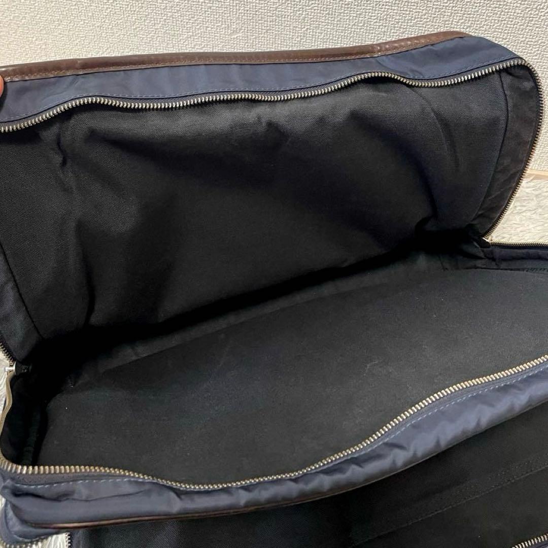 良品 フェリージ ビジネスバッグ1758 ネイビー✕ブラウン - メルカリ