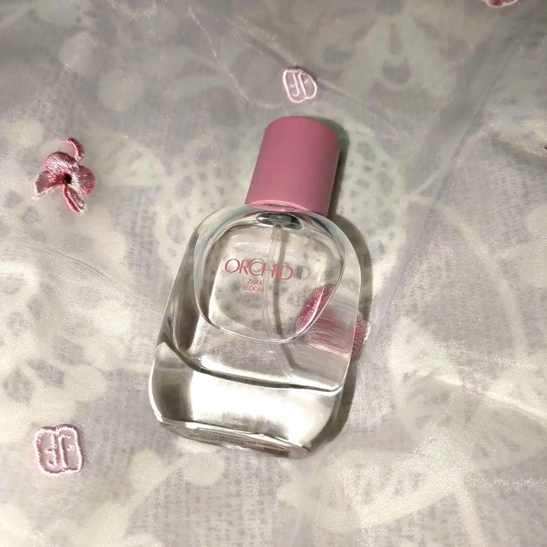 ZARA ORCHID 香水 透明ボトル ピンクキャップ 30ml - メルカリ