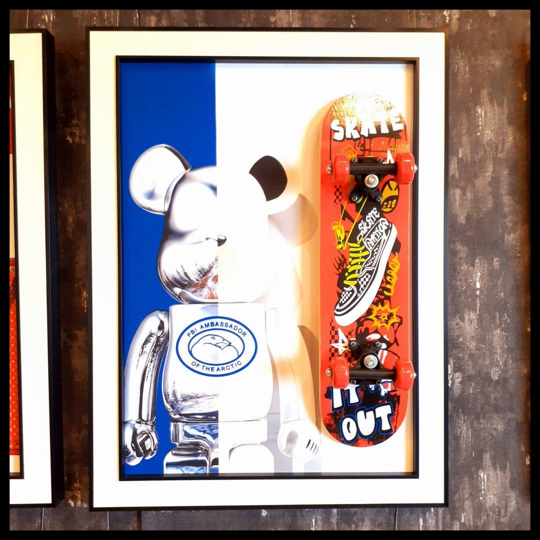 スケボーフィギア付 Louis Vuitton Supreme 3Dアートパネル - メルカリ