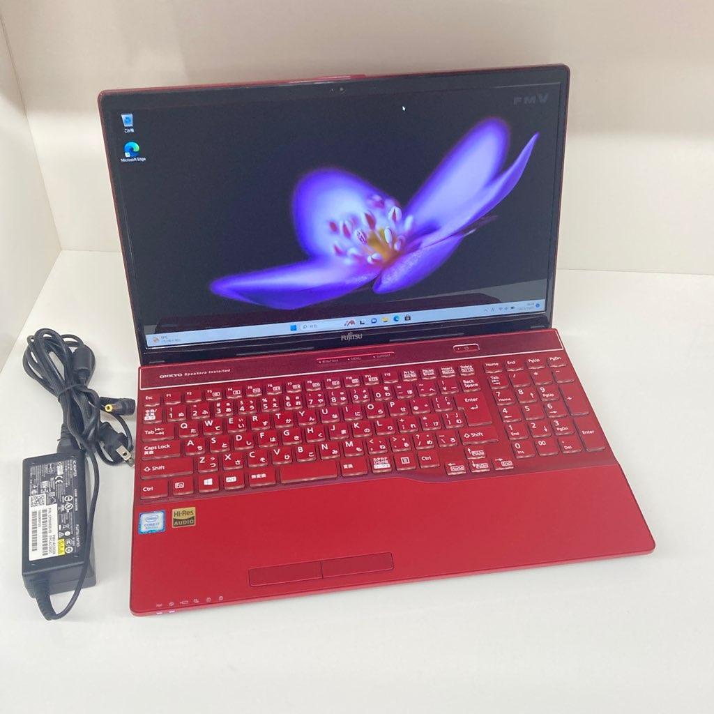 ○SSD＆HDD○富士通 AH53/C2 レッド Win11 i7 16GB - メルカリ