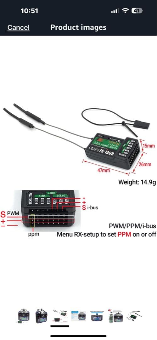FLYSKY FS-i6 送信機とFS-iA6B レシーバー 3セット