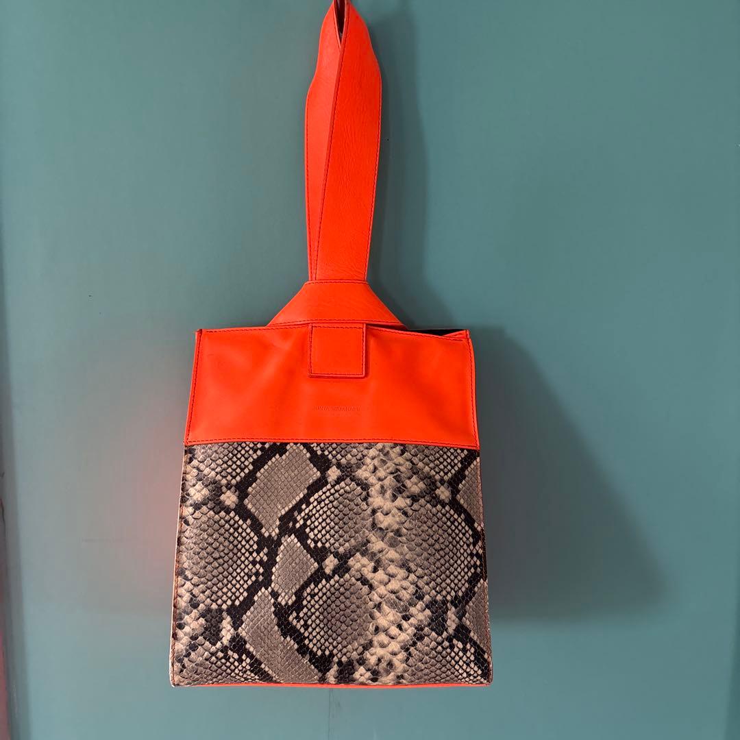 JUNYA WATANABE オレンジ パイソン柄 バック COMME des GARCONS JUNYA WATANABE MAN×PORTER(コムデギャルソン