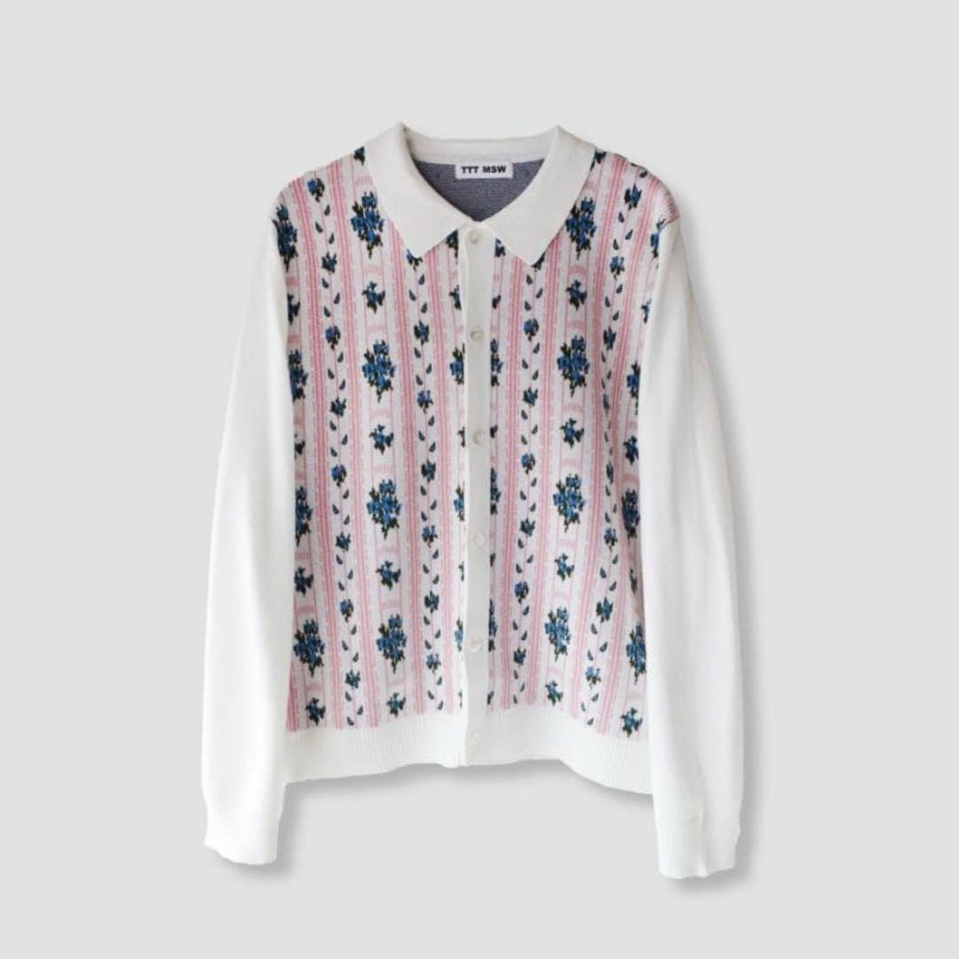 22ss ttt_msw】flower Knit cardigan - メルカリ