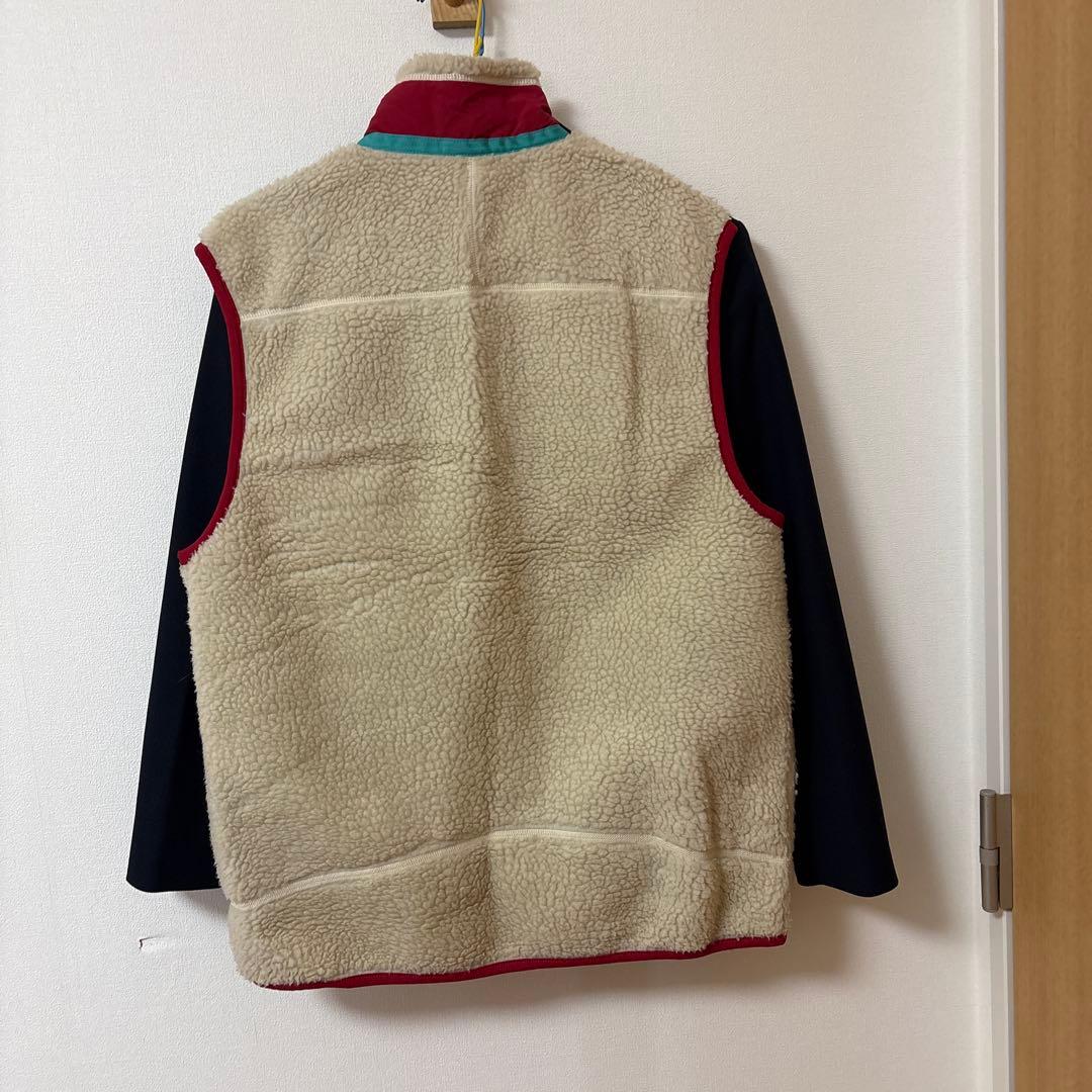 patagonia メンズ ベスト M ベージュ/レッド