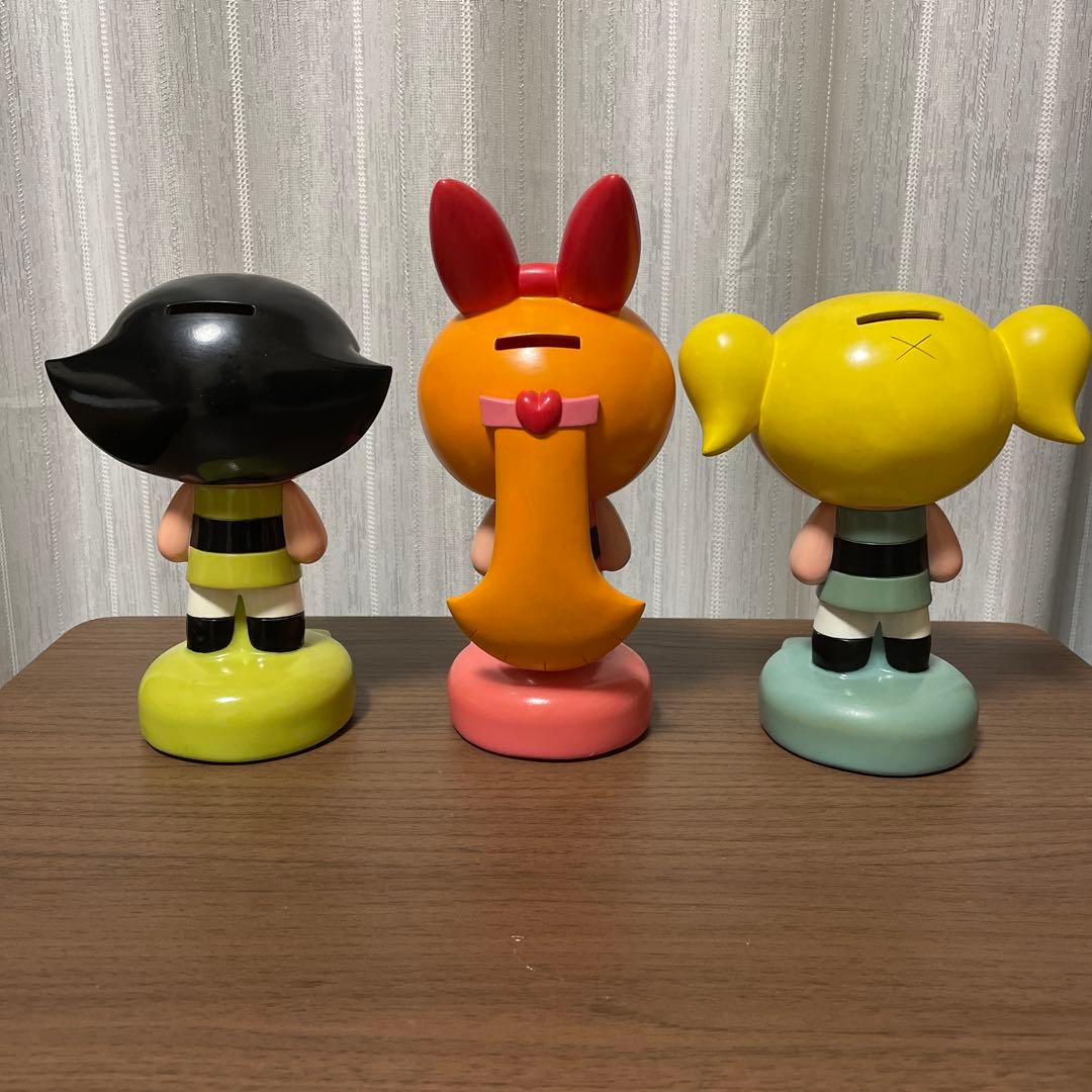 パワーパフガールズフィギュア貯金箱レア3体セット - メルカリ