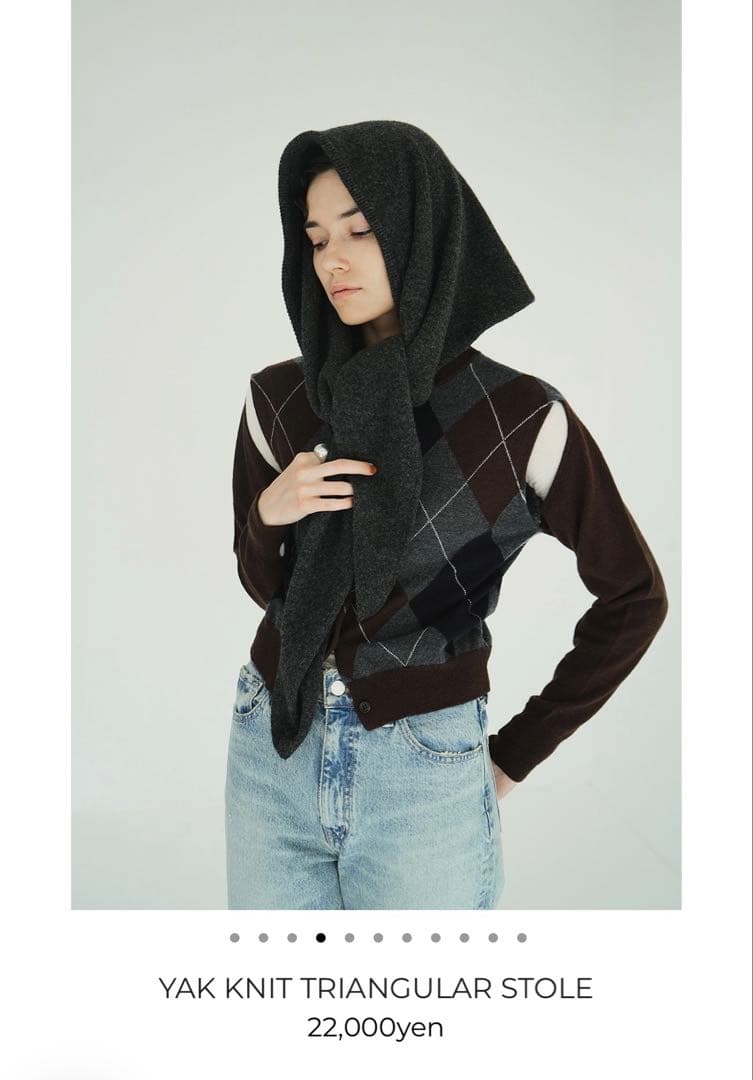 CLANE YAK KNIT TRIANGULAR STOLE - メルカリ