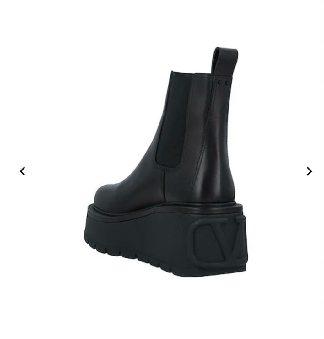 美品VALENTINO✨ユニークフォーム カーフスキン アンクルブーツ 85MM