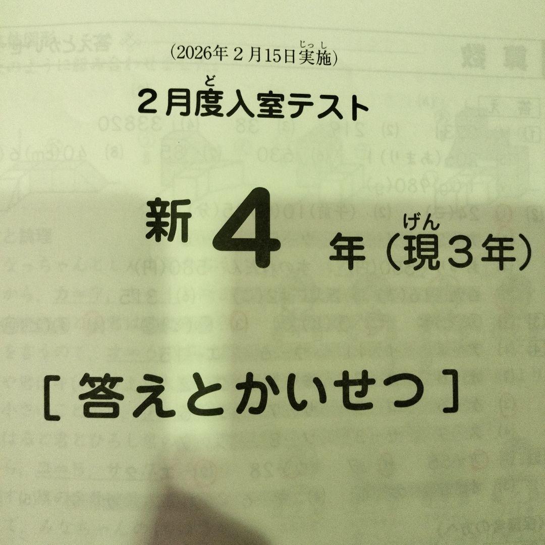 サピックス SAPIX 新4年（現3年）入室テスト - メルカリ