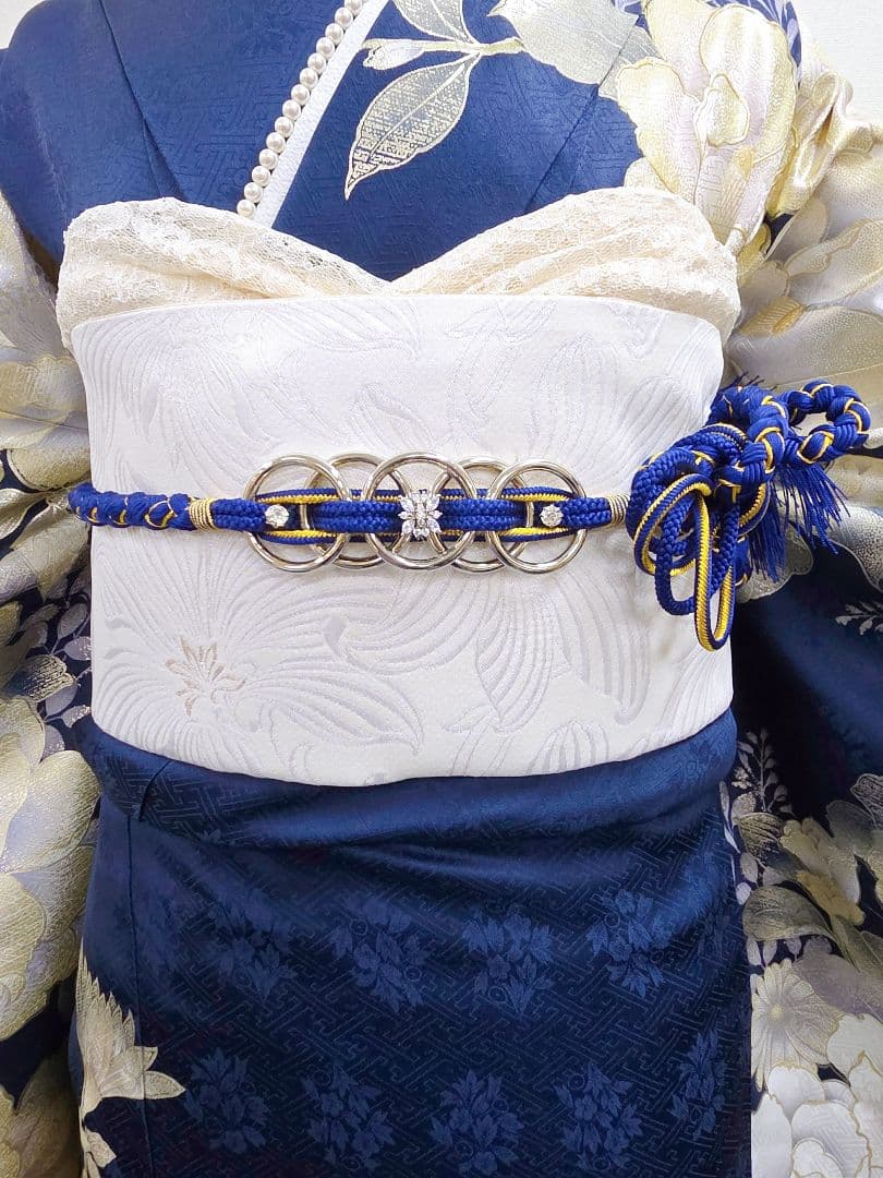 157~170センチぐらいの方が適応サイズ】振袖のみ るなのあ紺色 - メルカリ