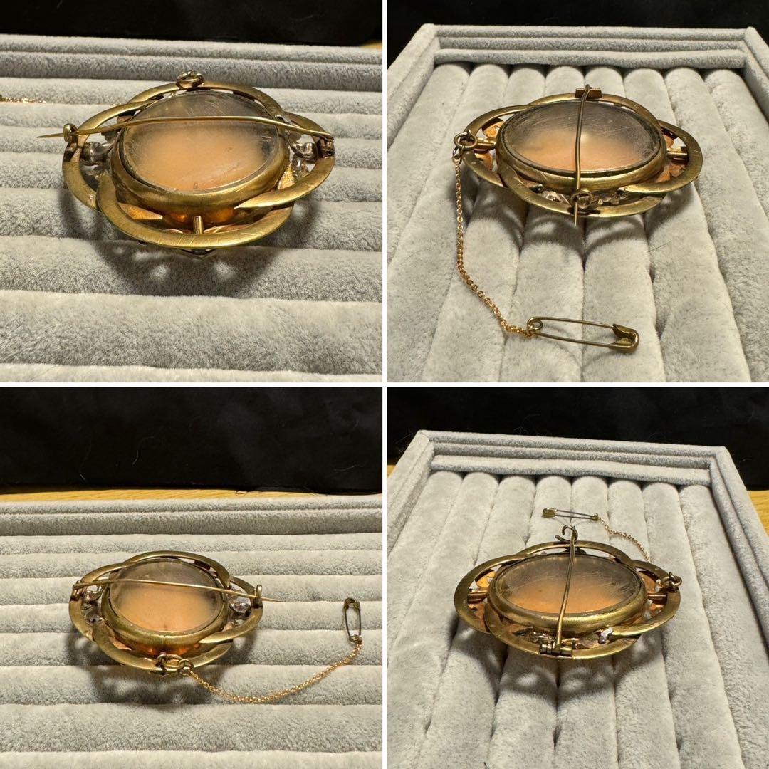 出品終了‼️アンティーク ピンチペック枠 金色 神話柄バッカス