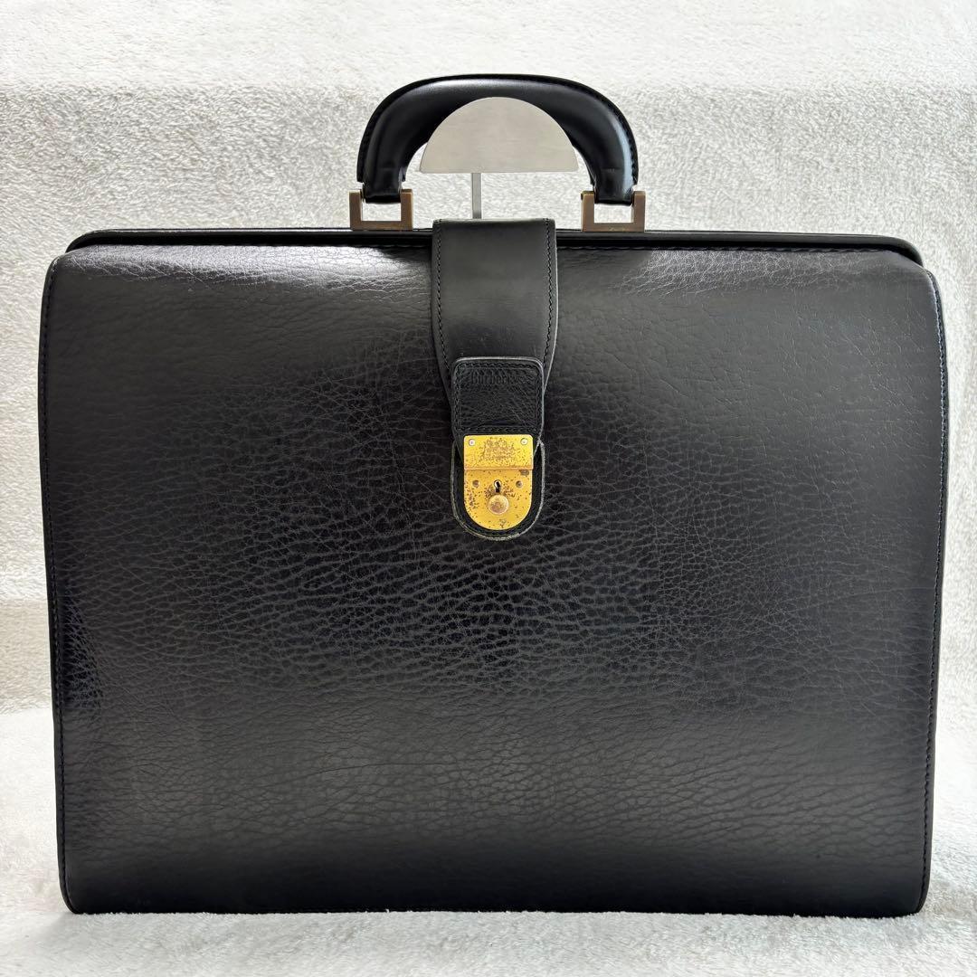 Burberrys バーバリーズ ヴィンテージ ダレスバッグ ブラック レザー