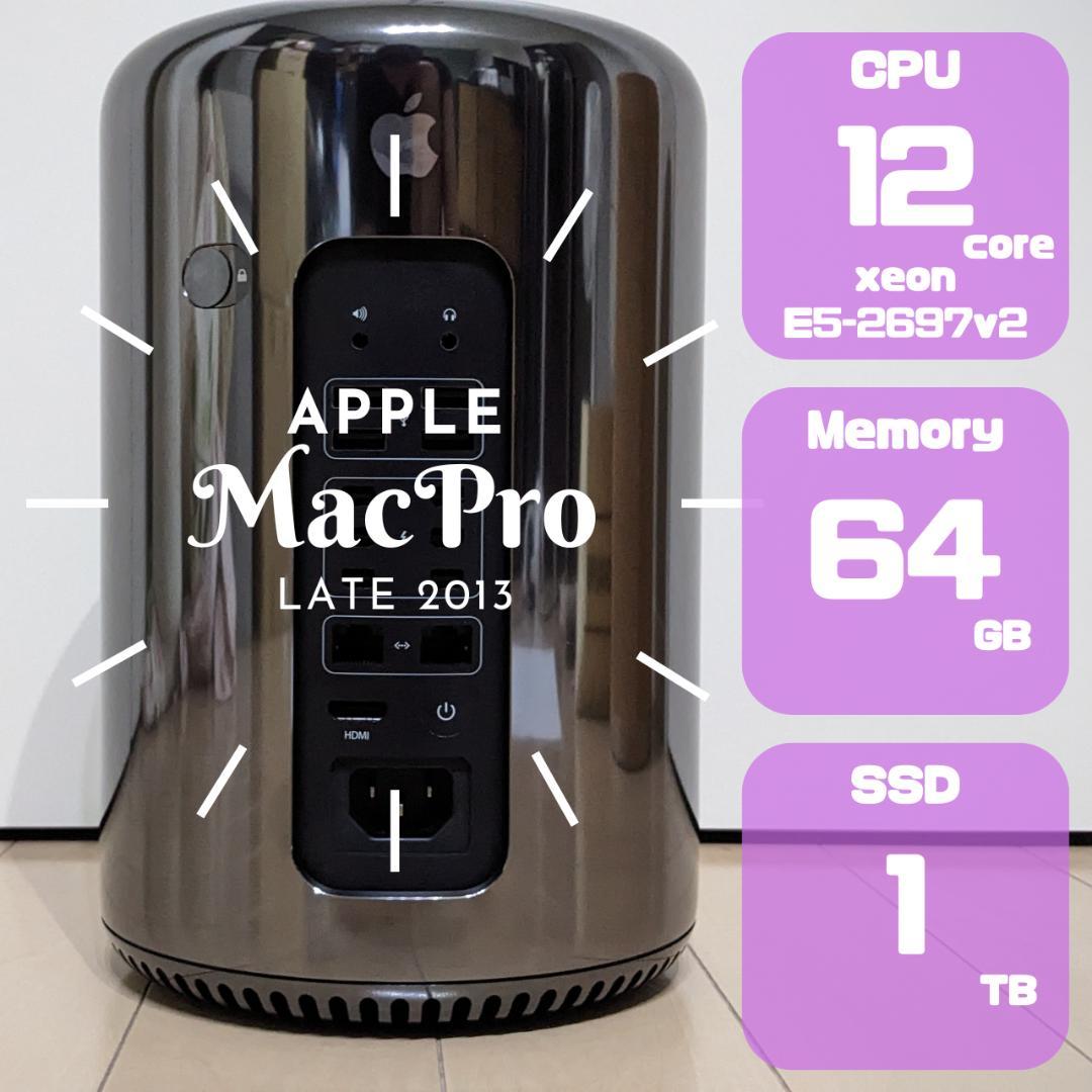 MacPro Late 2013 MD878J/A(12コア/64GB/1TB) Mac 中古 販売】Mac Pro / Late 2013 / 64GB / 1TB / ブラック