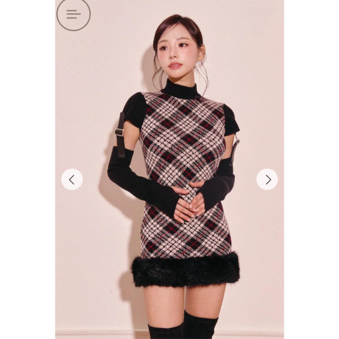 randy ベルテッドプレイドファーミニワンピース ワンピース ベルテッドプレイドファーミニワンピース – Randy