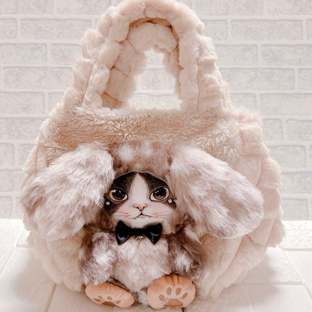 コヤンイ サムチョン トートバッグ ロップイヤー ジョーズ 猫 垂れ耳ちゃん コヤンイサムチョン＊ハンドメイド＊トートバッグ＊ジョーズ - メルカリ