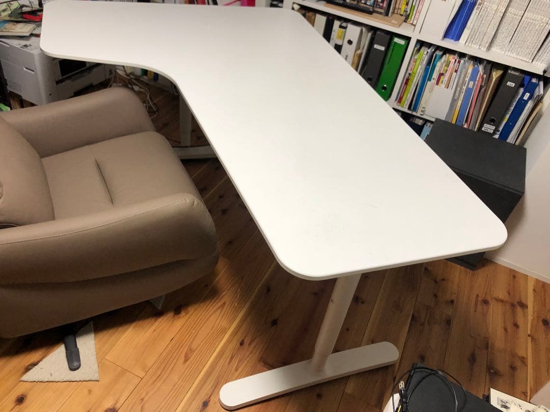 IKEA BAKANT ホワイト L字型テーブル　送料別 Amazon.co.jp: IKEA BEKANTコーナーデスク右座り/スタンド、160x110cm