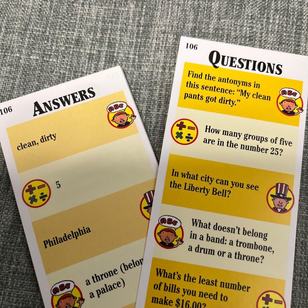 英語教材Brain Quest クイズカード英語7歳から13歳全て英語 難問