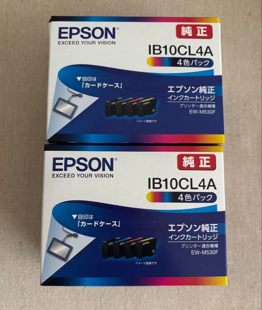 【新品】EPSON IB10CL4A インクカートリッジ 4色パック×2個 Amazon.co.jp: エプソン 純正 インクカートリッジ カードケース