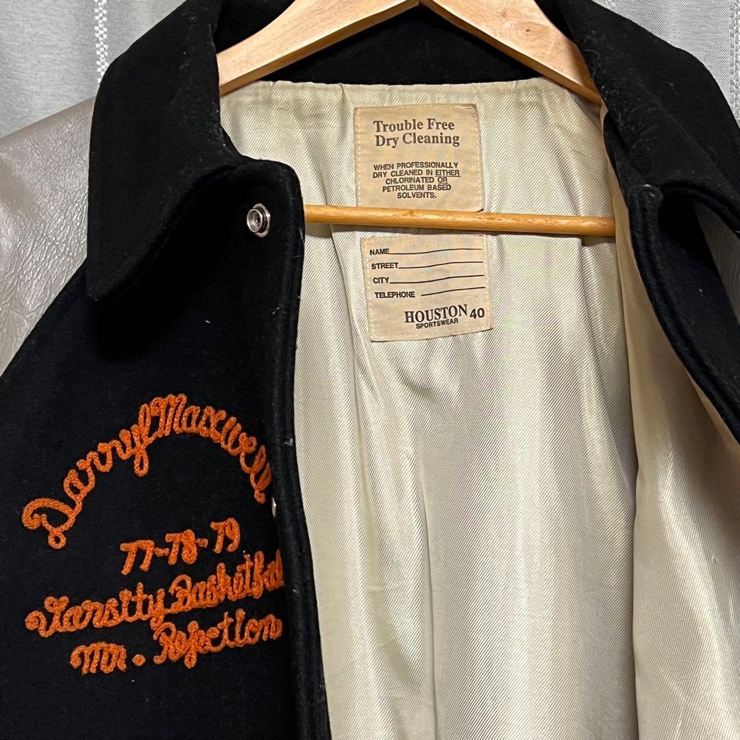 b*8様 HOUSTON バーシティジャケット 袖革 スタジャン ファラオコート