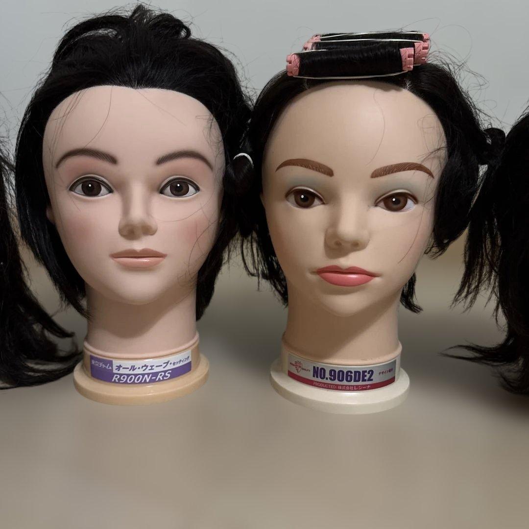 カットウィッグ カットマネキン パーマ 美容師練習用 国家試験用 12体