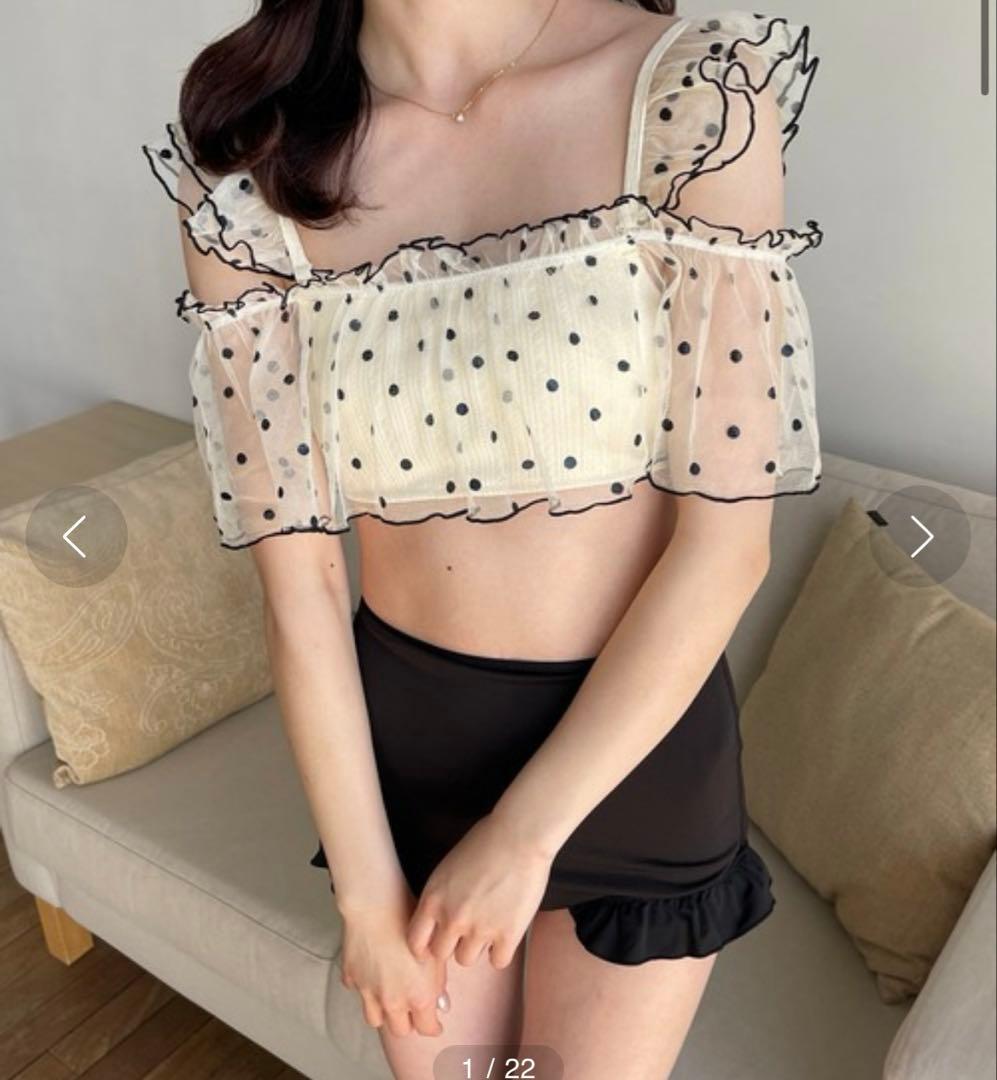 RiLiオフショル水着 Lace Ladies（レースレディース） 水着 シャーリングオフショルビキニ