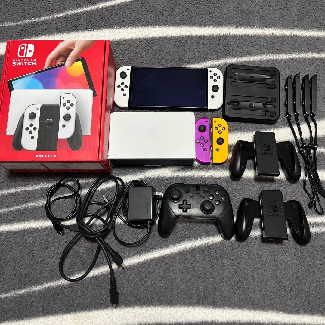 遠*馬様 Nintendo Switch 有機ELモデル 付属品あり Switch 有機ELモデルの同梱品・付属品を写真付きで分かりやすく紹介
