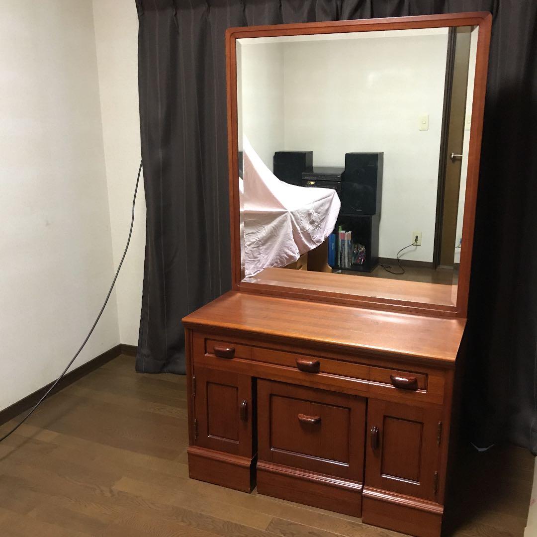 お値下げ⤵️ アンティーク シンプル木製ドレッサー　送料込み　チーク材 楽天市場】訳あり 送料無料 新品 チーク無垢 ドレッサー チーク材 無垢